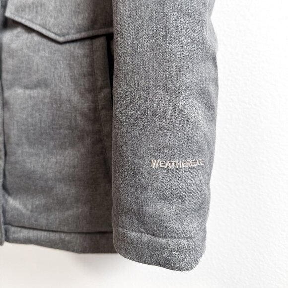 Eddie Bauer Weather Edge 650 Down Gray Hooded Parka Coat Women's Size XS - Picture 7 of 14